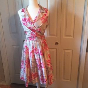 Dress, pink floral accent